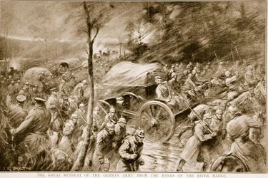 The Great Retreat of the German Army from the Banks of the River Marne in 1914